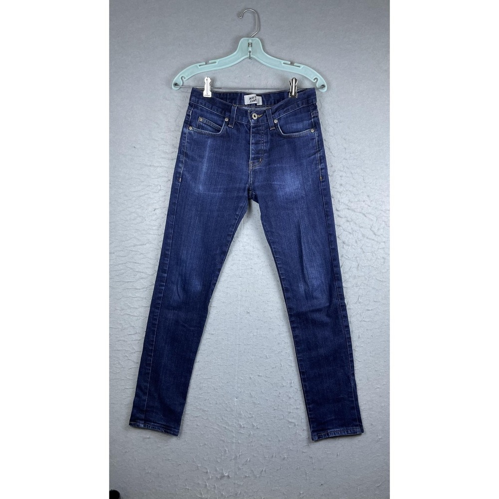 Naked & Famous Jeans Mens 30x30 Blue Dark Wash Slim Skinny Denim Pants Casual